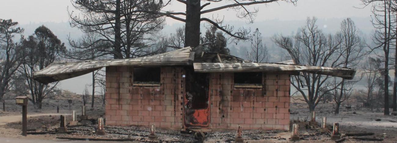Indian Creek Day Use Bathroom post fire