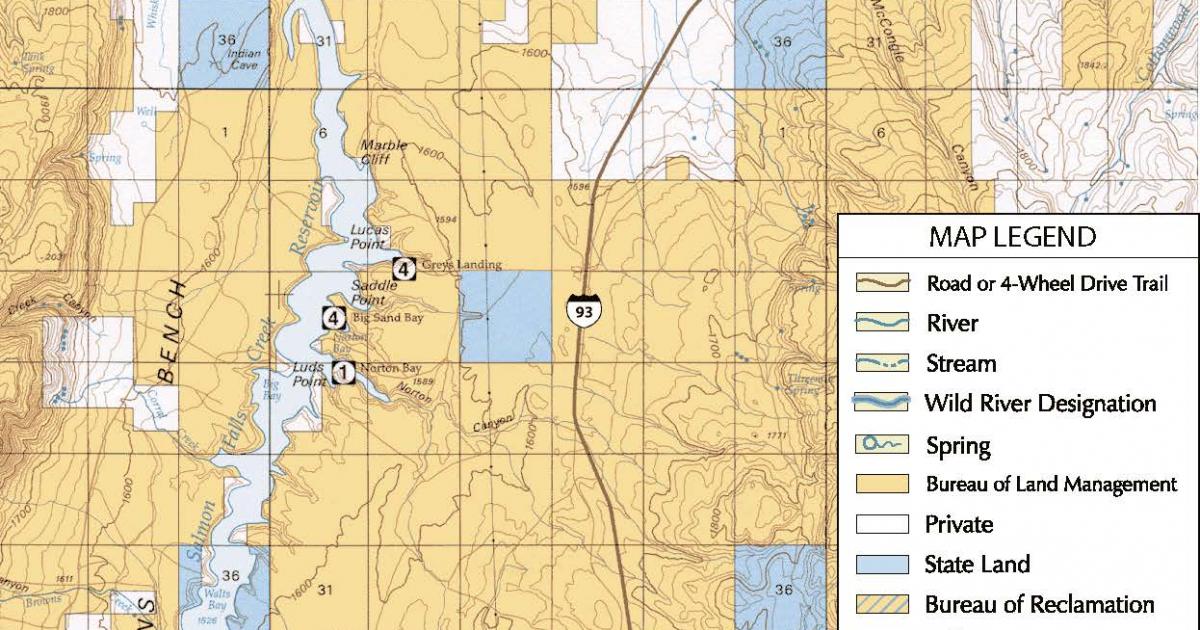 Lud Drexler Campground Map Bureau Of Land Management 1245
