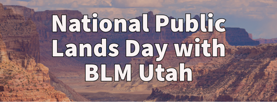 National Public Lands Day with BLM Utah banner.