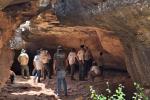 Boy scout group in an alcove with BLM employees