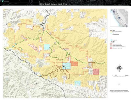 Photo of Clear Creek Management area map