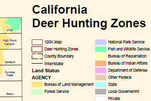 California Deer Hunting Zones Map | Bureau Of Land Management