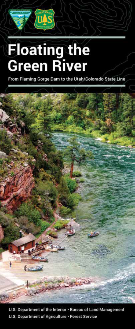 Title page of floating the Green River brochure. 