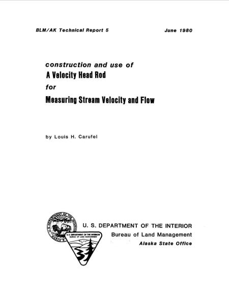 Construction and Use of a Velocity Head Rod for Measuring Stream Velocity and Flow Cover
