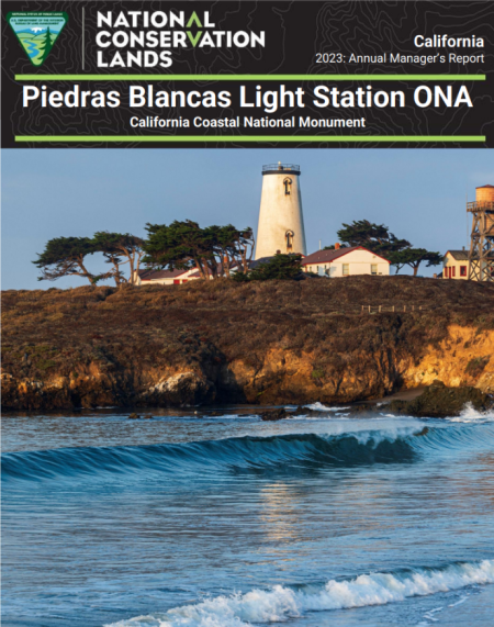 Cover photo of a light house on a grassy outcrop above a shoreline on a clear day.