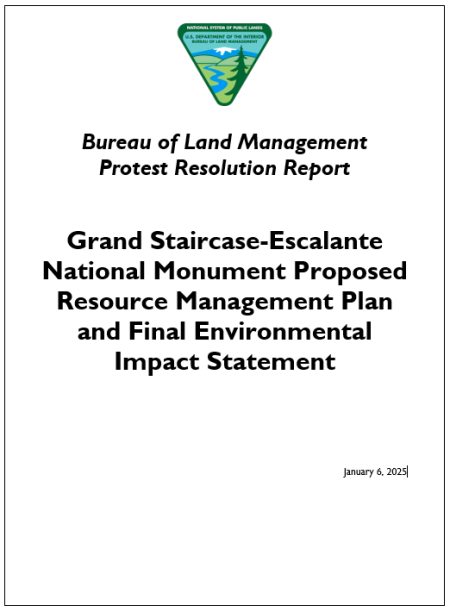 Grand Staircase-Escalante National Monument Proposed RMP and Final EIS Protest Report Cover